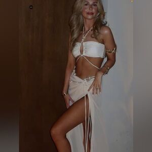 Bikini wrap sarong pearl destentation wedding honeymoon